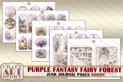 Purple Fantasy Fairy Forest Junk Journal Pages ADDON Product Image 3