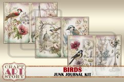 Birds flowers fantasy Junk Journal Pages, digital papers Product Image 3
