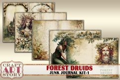Green Witch Forest druids junk journal watercolor Kit-1 Product Image 3