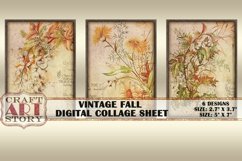 Vintage Fall Digital Collage Sheet,Cards Atc ACEO Product Image 3