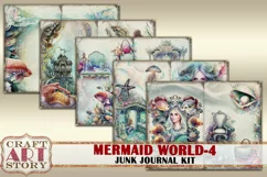 Mermaid world junk journal watercolor Kit-4,fantasy ocean Product Image 3