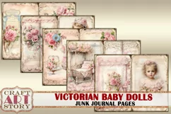 Victorian Baby dolls Junk Journal Kit,Vintage Collage Product Image 3