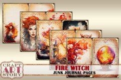 Fire witch Junk Journal Pages,scrapbook digital papers Product Image 3