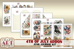 Patriotic Junk Journal Pages,4th of July scrapbook papers AD Product Image 3