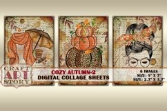 Cozy Autumn Collage kit-2,cute fall card digital paper Product Image 3