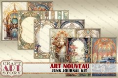 Art Nouveau Junk Journal Pages,Elegance 1900s scrapbook Product Image 3