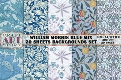 Kit Backgrounds Collage 20 Sheets WILLIAM MORRIS blue mix Product Image 3