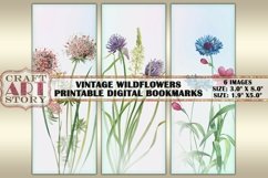 Vintage Wildflowers Printable digital Bookmarks Product Image 3