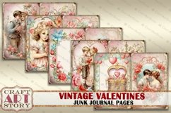 Vintage Valentines Junk Journal Kit printable,scrapbook Product Image 3