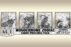 Astrology Zodiac Signs collage,monochrome ACEO Paper Prints Product Image 3