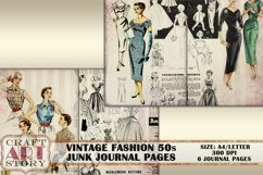 Vintage fashion 1950s Junk Journal Pages,picture collage Product Image 2