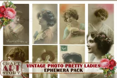 Vintage digital Photo PRETTY LADIES,edwardian women Product Image 5
