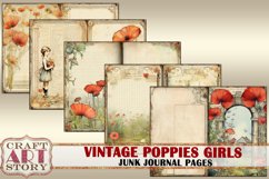 Vintage poppies girls Junk Journal Kit printables poppie Product Image 3