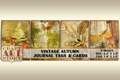 Vintage autumn Journal Tags&amp;Cards,Fall Printable Pages Product Image 4