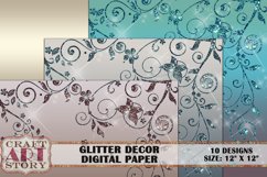 Glitter ombre paper,digital texture floral designs Product Image 5