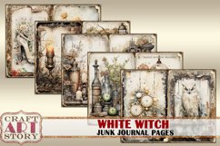 White witch Junk Journal Pages,scrapbook digital papers Product Image 3