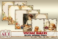 Vintage Cookery Recipe food junk journal,Bakery cookbook Product Image 3