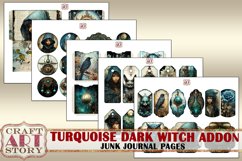 Turquoise dark witch Junk Journal Pages ADDON,scrapbook Product Image 3