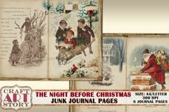 Vintage Christmas Junk Journal Kit,Printable Collage Pages Product Image 3