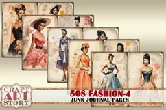 Retro 50s fashion Junk Journal Pages part 4 Product Image 3