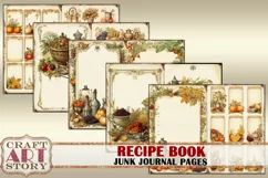 Vintage Recipe Book junk journal,Recipes Kit Papers Product Image 3