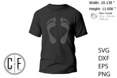 Foot Print Rhinestone Template Product Image 2