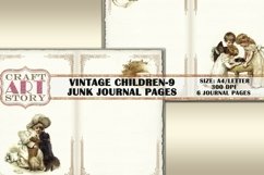 Vintage Children-9 Journal Pages ROUND ROBIN Product Image 2