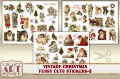 Vintage stickers set,fussy cuts Printable,Christmas-3 Product Image 3