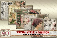 Vintage fashion Junk Journal Kit 1920s style, Collage Sheets Product Image 3