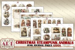Christmas steampunk animals Junk Journal Pages ADDON,winter Product Image 3
