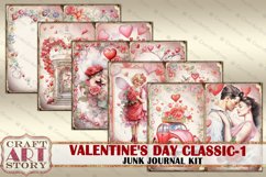Valentine&#039;s Day-1 classic Junk Journal Kit,Printable Collage Product Image 4