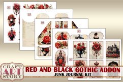 Gothic Red black magic Junk Journal Pages,ADDON Product Image 3