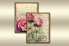 Vintage roses Junk Journal Ephemera, floral Collage Sheet Product Image 3