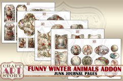Christmas Funny animals Junk Journal Pages ADDON,winter Product Image 3