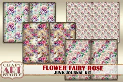 Flower Fairy Collage Junk Journal Kit Rose 24 pages Product Image 3