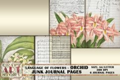 Language of flowers ORCHID Digital Junk Journal Pages Product Image 4