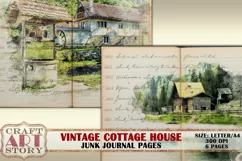 Landscape Cottage Junk Journal Pages,country house scenery Product Image 3