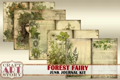 Forest Fairy fantasy Junk Journal Pages,fairies Forest paper Product Image 3