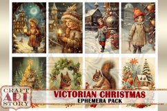 Vintage Victorian Christmas Ephemera Pack,Santa images,cards Product Image 3