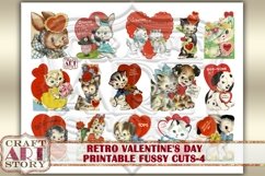 Vintage Valentine die cut,stickers set-4,fussy cuts Product Image 3
