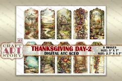 Vintage Thanksgiving day-2 picture collage atc BONUS Product Image 3