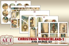 Vintage Christmas wonderland-1 Junk Journal Kit,Printable Product Image 4