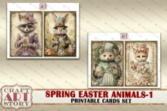 Vintage Spring Easter printable cards set-1, printables Product Image 4