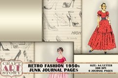 Retro fashion 1950s Junk Journal Pages,picture collage Product Image 4
