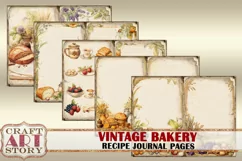 Vintage Cookery Recipe food junk journal,Bakery cookbook Product Image 4