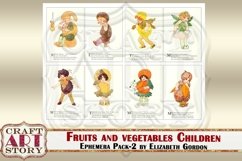 Fruits Children Ephemera Pack-2,Fruits girls Printable kit Product Image 4