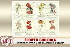 Flower Children Ephemera Pack-2,flower girls Printable kit Product Image 4
