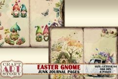 Spring Easter Gnome junk journal Pages,picture collage Product Image 4