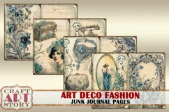 Art deco fashion Junk Journal Pages,Elegance 20s scrapbook Product Image 4