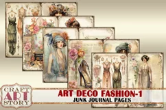 Art Deco fashion Lady Junk Journal Kit part 1 Product Image 4